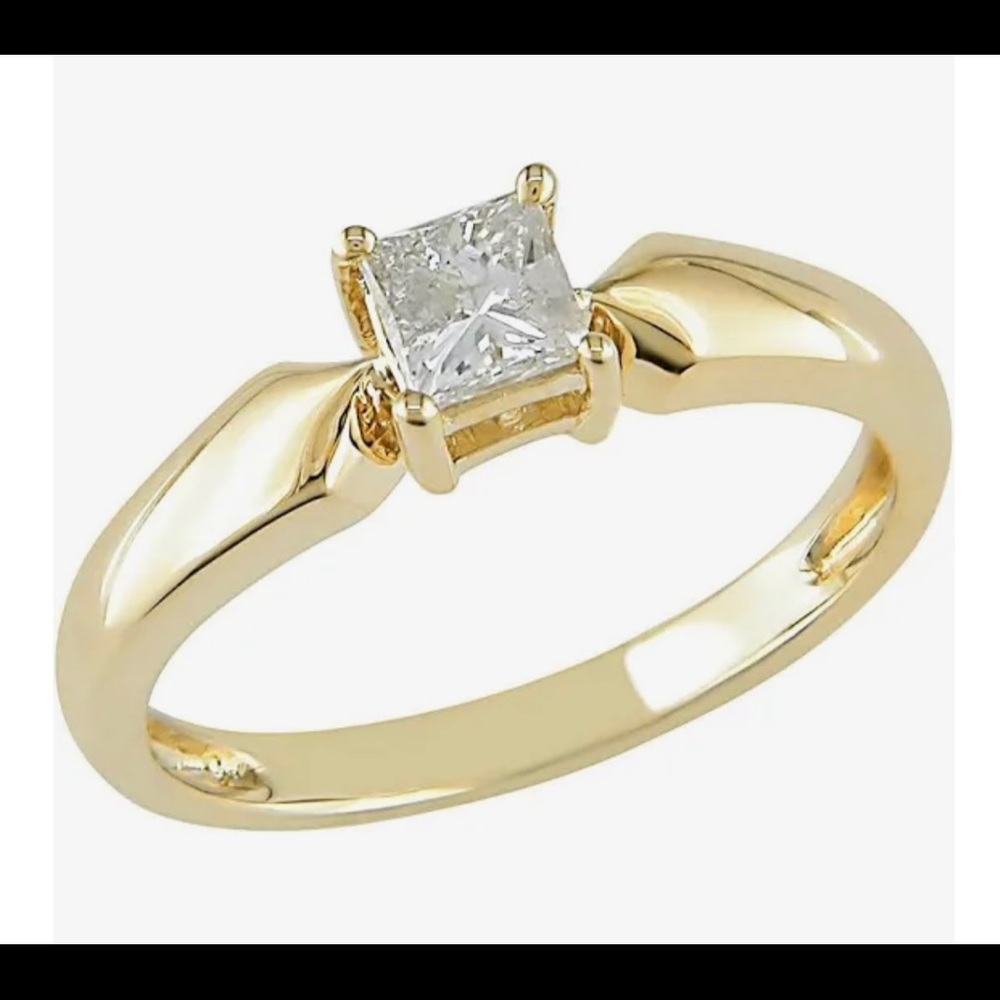 NWOT MIABELLA 1/4 carat T.W. PRINCESS CUT DIAMOND WOMAN’S SOLITAIRE RING